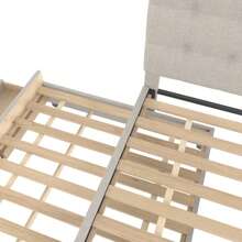 Bed Frames - Beige + Linen + Line - View 7