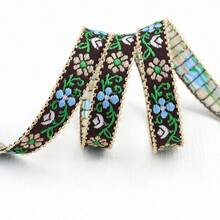 Chinese Style Crochet Embroidered Jacquard Ribbon, DIY Bow Handmade Hair Clip Apparel Satin Ribbon