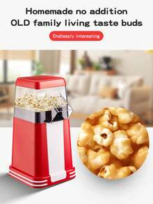 HONGMEI 1pc 1200W Electric Hot Air Popcorn Maker, High Popping Rate, 2-Minute Quick Popcorn Making, Healthy Oil-Free, Suitable For Family Movie Night - EU F Type Plug(220-240V) - View 3