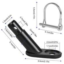 Bike Trailer Hitch Connector, Bike Trailer Coupler Attachment Hitch Quick Release Linker, Cycling Adapter Accessories - Black - View 3