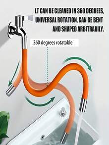 1/2/4pcs Faucet Extension Hose, Flexible Adjustable Swivel Faucet Extender, Bathroom/Kitchen Sink Tap Sprayer Extension - Faucet Extender - View 6