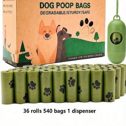 Dog Waste Bags 120-Pack - Extra Thick Leak-Proof Poop Bags For Puppies & Large Dogs