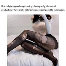 1 đôi tất đen dễ rách gợi cảm, tất kích thích xé tay dùng một lần, đồ lót gợi cảm chất liệu nylon siêu mỏng dành cho các cặp đôi tán tỉnh, đồ lót gợi cảm và tất gợi cảm, mỏng và hoang dã, đồ lót xé tay dùng một lần, đồ lót gợi cảm, đồ ngủ gợi cảm, đồ lót babydoll cho câu lạc bộ, buổi tối đi chơi, hẹn hò, biểu diễn, đêm tân hôn – Đồ lót tất và quần bó gợi cảm - Nhiều màu - Xem 7