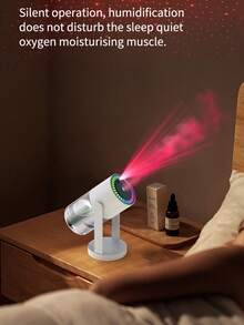 1pc Rotating Starry Sky Air Humidifier & Aroma Diffuser, 280ml, Compact & Quiet, Suitable For Women's Skincare Hydration, Bedroom, Car And Home Humidification, No Battery Required