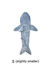 Shark Hooded Blanket - Extra Large Wearable Shark Blanket/Flannel Hooded Cape, Super Soft Plush Hooded Blanket, Cartoon Shark Pattern, One Size Fits All, Suitable For Adults, Hooded Sleeping Bag, Great For Casual, Movie Night, Camping And Travel, Perfect Holiday Gift For Christmas, Birthday, Thanksgiving, Winter, Secret Santa, For Women And Men - Multicolor - View 15