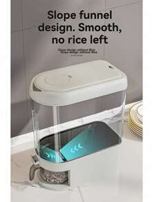 1个多功能米桶，带压力盖的密封塑料米桶，防潮厨房米桶 - 彩色 - 查看 7