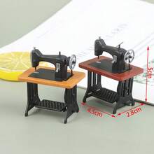 1pc Miniature Dollhouse Sewing Machine Decoration Figurine - Multicolor - View 4