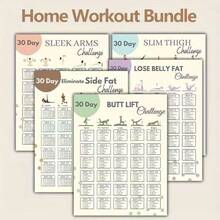30-Day Wall Exercise Challenge: Quick Home Workout & Body Shaping, Waterproof Pilates Fitness Guide, 11X14" Unframed - Multicolor - View 1