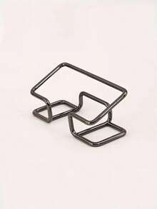 Hollow Business Card Holder Creative Product Storage Box, Office Display, Ideal Gift, Multiple Colors Available, Party And Festival Business Card Stand, High-End Line Design Business Card Display Stand, 3 Fashionable Colors To Choose From, Simple Desktop Standing Business Card Stand, Business Card Display Stand, Photo Business Card Display Stand - Multicolor - View 15