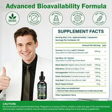 MEGNETA Soursop Graviola Liquid | Oral Drops For Immune Wellness, Digestive Balance & Liver Care, Leaf & Fruit Formula With Sea Moss, Elderberry & Black Seed Oil, For Men And Women, 2 Fl.Oz Glass Bottle, Local Delivery, Free Shipping - 2 FI Oz (Pack of 3) - 查看 7