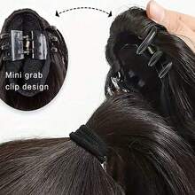 Tóc đuôi ngựa kẹp vuốt thanh lịch - Tóc tổng hợp dài, xoăn và gợn sóng dành cho phụ nữ, sử dụng hàng ngày linh hoạt - Nhiều màu - Xem 5