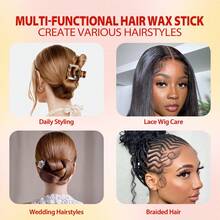 Goiple 2pcs Women's Hair Wax Stick - 75g Smooth Hair Wax Stick, Non-Greasy And Non-Sticky, Creates Soft Styles, Slick Back, Smoothens Frizzy Hair, Effective Flyaway Control, Strong Hold, Suitable For Straight, Wavy, Curly, Voluminous Hair, Sweet Peach Scent - Multicolor - View 7