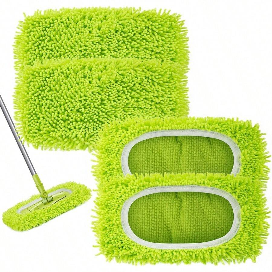 Reusable Dry Sweeping Cloths Microfiber Wet Mop Pads Compatible With  Sweeper Mop Replacement Sweeping Mopping Pad Refills For Hardwood Surface Floor Cleaning 4PCS - 4 - 查看 1