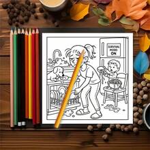 1pc, Tired Mom Club Coloring Book For Adults And Teens, 25 Single-Sided Designs, 20 Cm/7.87 In, Thick Smooth Paper, Drawing & Painting, Perfect For Relaxation And Stress Relief, Gift For Holiday & Party Birthday - Tired Mom Club - View 8