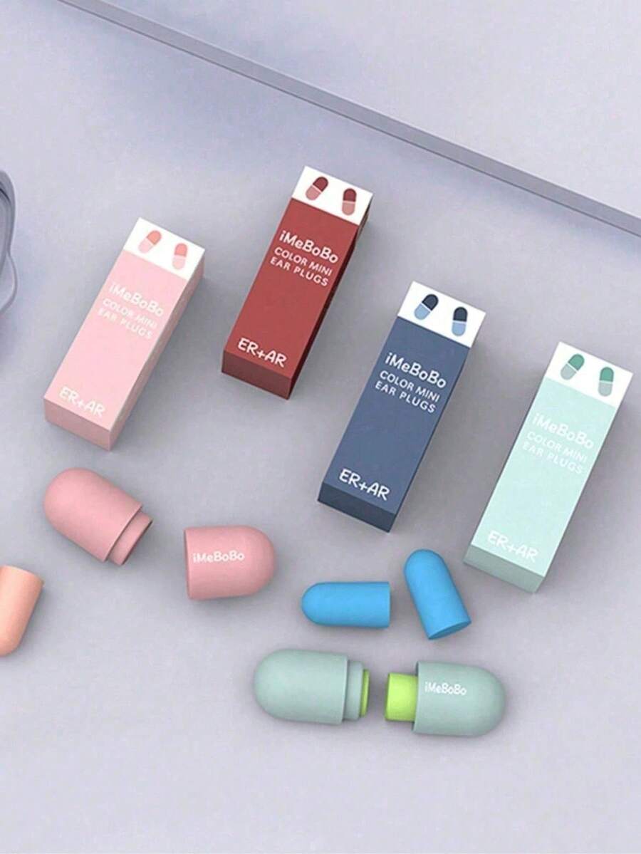 5pcs Noise-Proof Earplugs, Designed For Anti-Noise Sleep & Study, Professional Grade Soundproofing, Anti-Snoring, Suitable For Sleep And Work - Multicolor - View 1