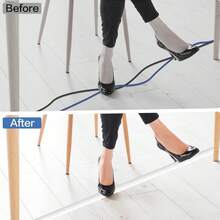 1pc 2M/78.74in PVC Floor Cable Concealer - Heavy Duty Anti-Trip Cable Protector For Home/Office/Gym - Easy Install Floor Cable Management, Cut To Fit Length