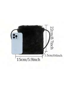 Pluszowa torebka na telefon przez ramię / mała torebka przez ramię / torba na ramię / saszetka do przechowywania / kosmetyczka. Wykonana z wysokiej jakości pluszu, lekka i niezwykle miękka torba zapewnia wygodę noszenia, mieszcząc smartfony, szminki, chusteczki i inne niezbędne rzeczy. Idealna na imprezy, koncerty lub codzienne zakupy, do pracy, na plażę, w podróż, na wydarzenia towarzyskie, jako prezent dla przyjaciół, ukochanej osoby, rodziny, kolegów z klasy, na święta, Święto Dziękczynienia, prezent noworoczny. - Wielokolorowe - Zobacz 11