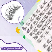 100 chiếc lông mi giả tự làm mềm mại tự nhiên, cong chữ C, mi riêng lẻ dùng để trang điểm hàng ngày, nối mi tự làm tại nhà - C - Xem 6