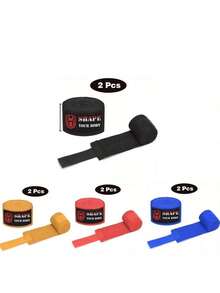 2条3米/5米格斗散打护手，弹性拳击护手绷带，适用于拳击、泰拳训练 - 彩色 - 查看 3