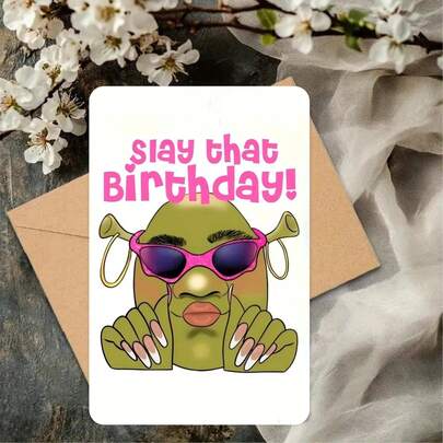 Roligt födelsedagskort i monsterstil - Perfekt present till jul, Halloween, årsdagar och mer - För vänner, familj och nära och kära