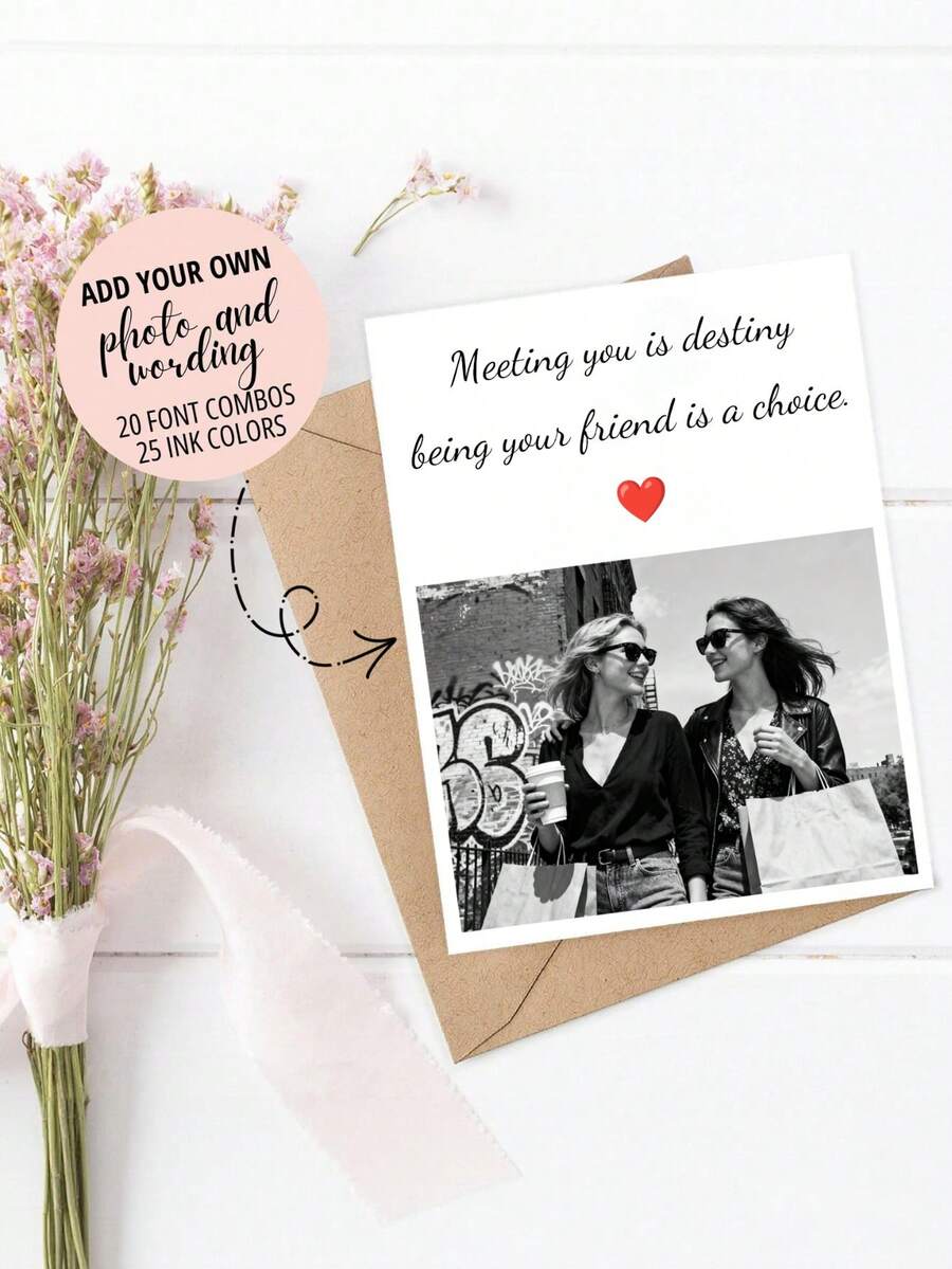 Customized Photo Greeting Card, Personalized Birthday, Anniversary, Couple Love Card, Create Your Exclusive Birthday Photo Card - Multicolor - View 1