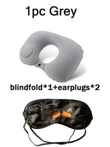 1/2/3个装充气颈枕,飞机旅行必备,符合人体工学的U型充气枕,贴合颈部曲线,便携轻巧,提供舒适支撑,缓解颈部压力,旅行必备 - 彩色 - 查看 49