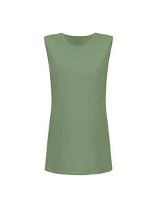 3pcs/Set Plus Size Women Casual Loose Printed Wide Leg Pants, Long Sleeve Cardigan And Tank Top Outfit, Suitable For Beach, Commute, Autumn/Winter - màu xanh lá - Xem 5