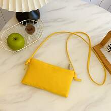 Solid Color Nylon Minimalist Shoulder Bag, Crossbody Coin Purse For Teens - A - View 7