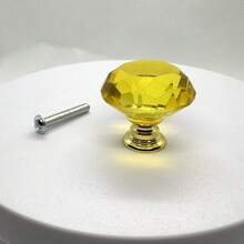 30mm Smooth Round Glass Cabinet Door Knobs/Pulls, Colorful Drawer Handles Suitable For Home, Cabinet, Drawers And Dresser, With Screws - Multicolor - View 32