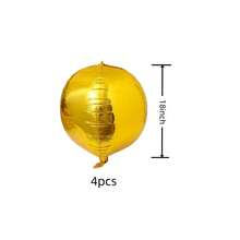 10in/18in/22in/32in/50in Extra Large Foil Balloons, 4D Gold Color For Birthday, New Year Party, Home Decor - Gold - View 11