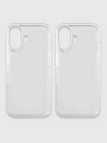 2pcs Clear Phone Case Compatible With Iphone&Galaxy - Clear - View 69