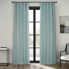 HPD Half Price Drapes - Cortinas de Lino sintético para Sala de Estar (1 Panel), 50 de Ancho x 84 de Largo, Cortinas texturizadas para oscurecer la habitación para recámara, 84 Pulgadas de Largo(127An x 304.8Al cm (1 Paneles) Cardo marino) - Multicolor - Ver 1
