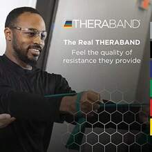 THERABAND Bandas de Resistencia de látex Profesionales, Banda elástica Individual de 6 pies como Equipo de Ejercicio, Terapia física, Pilates, Entrenamientos en casa, 6 pies, múltiples Colores y(Plata - Superpesado - Nivel avanzado 2 6 Foot) - Multicolor - Ver 6