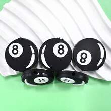 5 ST/SET, Plast, Nr 8 Biljardstil Mjuka Plastfokuspärlor För DIY Smycken, Armband, Halsband, Nyckelringar & Hantverk - Kreativa Festgåvor, Ingen Penna - Svart - Visa 4