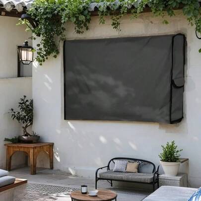 Funda para TV de exterior para todo el año, 10 opciones de tamaño - compatible con la mayoría de las TVs montadas en la pared y de pie, gris oscuro, ideal para entusiastas del jardín, protector de pantalla de TV, Día de la Mujer, artículos esenciales de viaje, recuerdos de boda, Y2k, dormitorio, accesorios de coche para mujeres, decoración de cocina, artículos del hogar