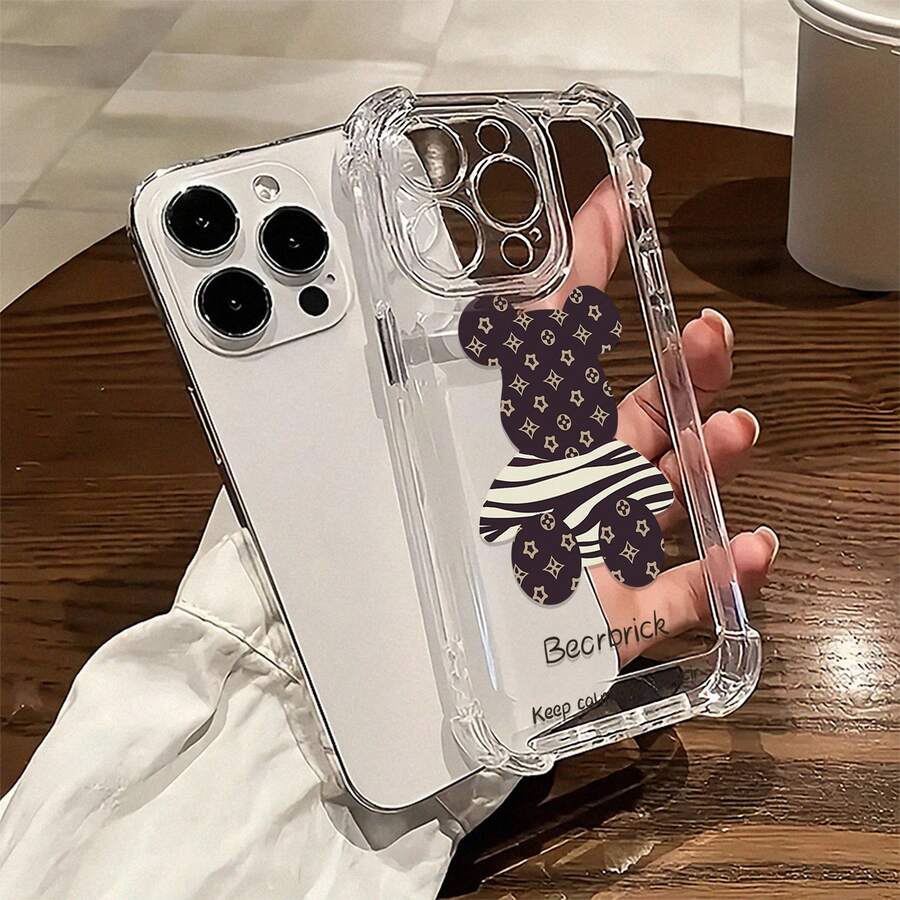 Estuche para teléfono divertido con estampado de BeCrbrik Compatible con estuches para teléfonos 17 16 Pro Max 15 Pro Max 13 y 12 Hecho de material de TPU que brinda protección contra golpes y caídas Gran regalo para familiares, amigos, novios, novias y Halloween - transparente - Ver 1