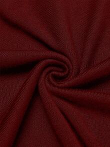 Men's Solid Color Half Zip Pullover Sweater, For Fall Winter - Burgundy - View 5