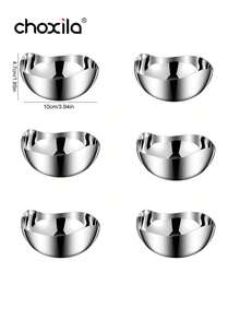 choxila 1个304不锈钢优雅甜点碗 - 可用作零食碗、甜点杯、燕麦沙拉碗、早餐碗、托盘、水果盘，花瓣形设计，理想的返校礼物，适用于客厅、卧室、办公室、露营、酒店和学校等场所。 - 甜點盤 - 查看 15