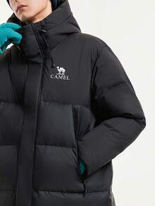 CAMEL CROWN Outdoor Down Jacket, Unisex Mid-Length Thick Warm Triple Protection Professional Down Jacket, Autumn/Winter - Phantom Black - View 5