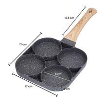 4-In-1 Non-Stick Frying Pan: Perfect Meat, Eggs, Hamburgers, And Sandwiches All In One Pan! - màu đen - Xem 8