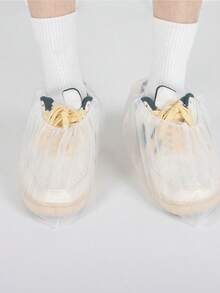 Disposable Plastic Shoe Covers, Waterproof Protective Shoe Sleeves For Indoor & Outdoor Use, Ideal For Keeping Shoes Clean & Dry, Suitable For Homeowners, Contractors, Event Attendees, Perfect For Construction Sites, Rainy Days, Clean Rooms, Adding A Hygienic & Practical Touch To Footwear Protection, Available In Large Quantity With Design,Shoe,Spring Summer Picks,Brides Maid Gifts,Room,Bedroom Decor,Beach,Travel,For Men,For Women,Vacation,Women's Day,Travel Essentials,Wedding Favours,Y2k,Bedroom,Car Accessories Women,Kitchen Decor,Beach,Summer,Vacation,Holiday,Travel Essential,Going Out Tops,Household Items - Multicolor - View 3