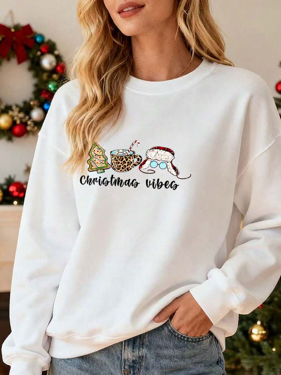 Women Plus Size Sports Sweatshirts - White - View 1