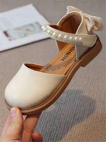 2025 New Spring/Autumn Princess Shoes For Girls, Children's Small Leather Shoes, Summer Low Vamp Shoes To Match Dresses - Beige - View 5