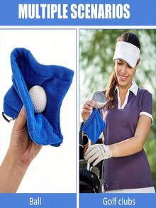 Portable Golf Towel Cleaning Cloth For Golf Clubs And Balls Golf Course Cleaning Towel With Hook Easy Storage Outdoor Hanging Waist Sports Club Wipes For Men Women Wet And Dry Small Pocket Towel With D Clip Outdoor Sports Towel Golf Supplies Golf Ball Cleaner Accessories Father's Day Gifts Course Exercise - Multicolor - View 9