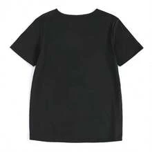 Camiseta Feminina Raposa & Vinho Blusa feminina em promoção Blusinha Feminina Arte Sketch Animal Relax Premium Casual Estilosa Blusinha feminina estilosa Blusinha Femenina  Descrição Nenhum    Praia - Preto - Visão 5