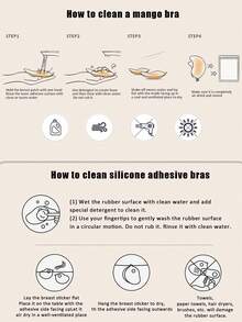 1 Piece New Black Of Silicone Invisible Bra, Women's Super Adhesive Silicone Invisible Bra, Wedding Bra, Reusable Women's Underwear, Dress, Vest. - Multicolor - View 9