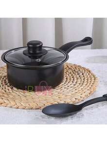 Juego de ollas de 13 piezas, juego de cocina de inducción de olla de piedra de 13 piezas, olla multifunción, olla antiadherente, juego de ollas antiadherentes multifunción de gran capacidad, juego de cocina antiadherente para estufa eléctrica doméstica, juego de utensilios de cocina, suministros de cocina, herramientas de cocina, apariencia exquisita, operación simple, superficie de cocción antiadherente resistente a los arañazos sin PFOA, adecuada para todo tipo de estufas, adecuada para el hogar, la escuela, los viajes, la tienda (azul, morado, rosa, negro) - Negro - Ver 6