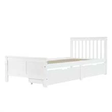 Bed Frames - White + Solid Wood - View 5