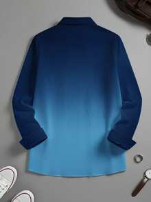 Men's Plus-Size Shirts, Men's Plus-Size Shirts, Printed Machine Washable Casual Long-Sleeved Shirts.