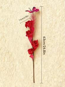 1/3 Stücke magentafarbene Schmetterlings-Rose Künstliche Blumen, geeignet für Heimdekoration, Raumdekoration, Hochzeitsdekoration, Valentinstag, Vasen-Füller Hochzeitstisch-Mittelstücke, Schlafzimmerdekoration, Geschenke für Frauen, Geburtstagsdekorationen